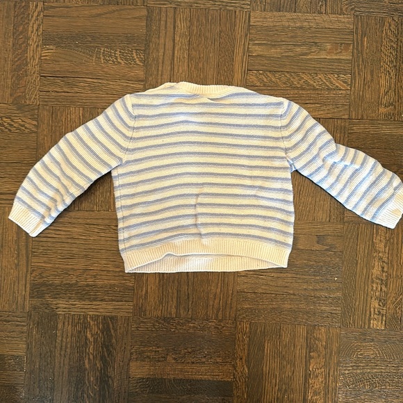 Janie and Jack striped light blue and white sweater 12-18 mon - Picture 3 of 3